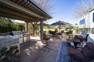 Site 146 Gorgeous views of golf course, waterfall and mountains. Built-in BBq, oven and washer/dryer