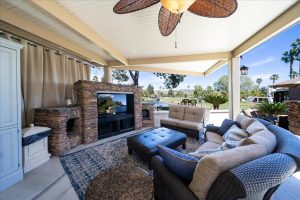 Site 468 Gorgeous water and golf views with large build-out with built-in BBQ